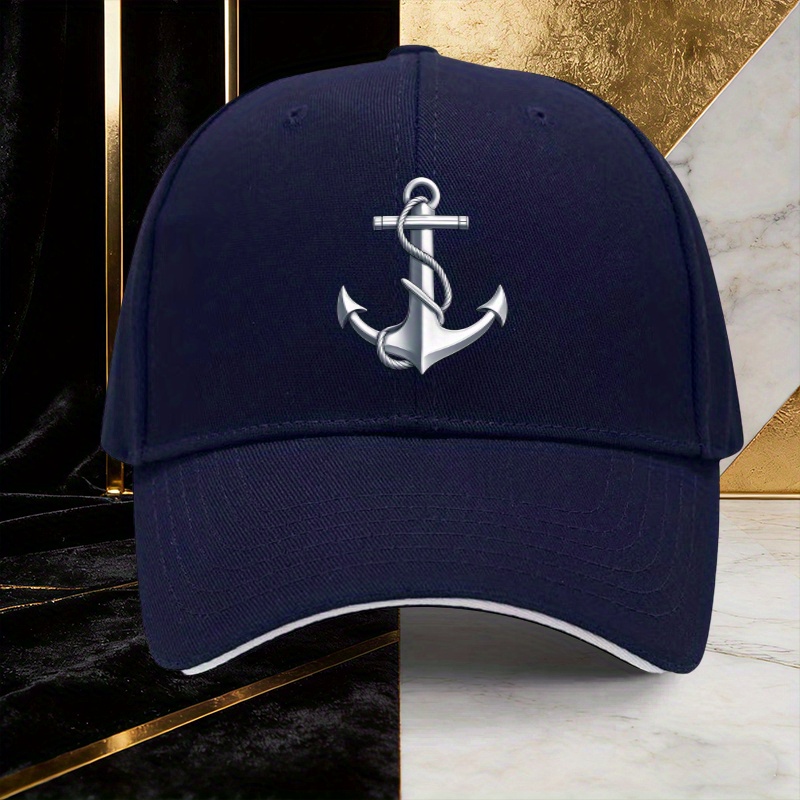 1 "anchor" Minimalist Baseball Cap, A Couple's Outdoor Sun Hat, An Essential Fashionable Hat For Travel, An Ideal Gift For Parties And Birthdays, A Versatile Casual Sports Cap With A Style