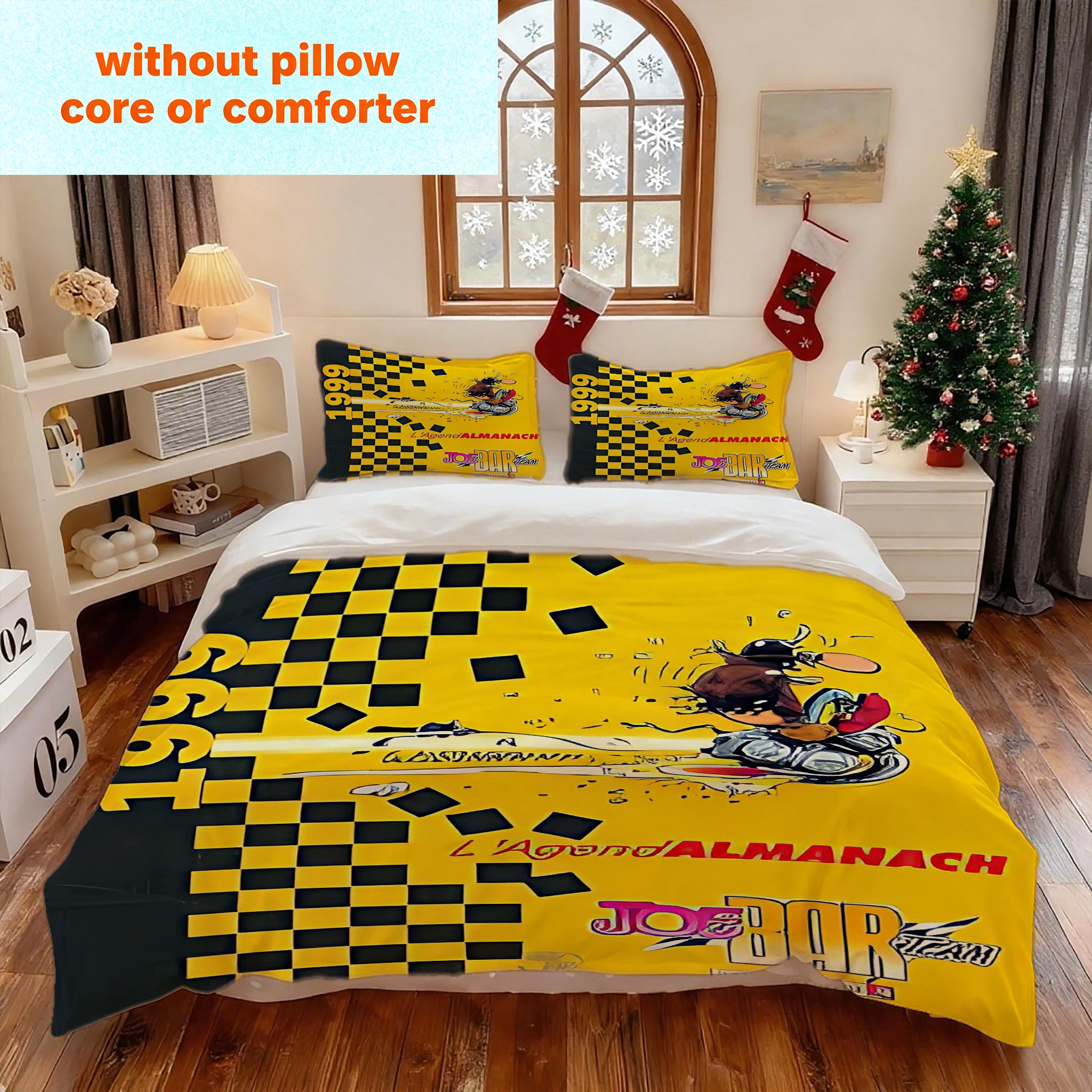 TEMU Ensemble de Housse de Couette Imprimée en Pièces, et Chaud pour un Meilleur Sommeil, Cadeau Idéal pour Pâques, Noël et Thanksgiving, 1 Housse de