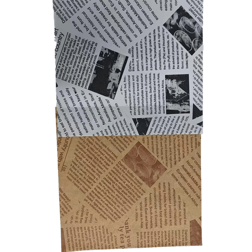30 vellen engels krantenpatroon leerpapier 7.09 x 7.09 inch, vintage , oliebestendig papier. geschikt voor voedselbereiding, airfryer, keuken, enz., airfryer bakpapier, airfryer papier.