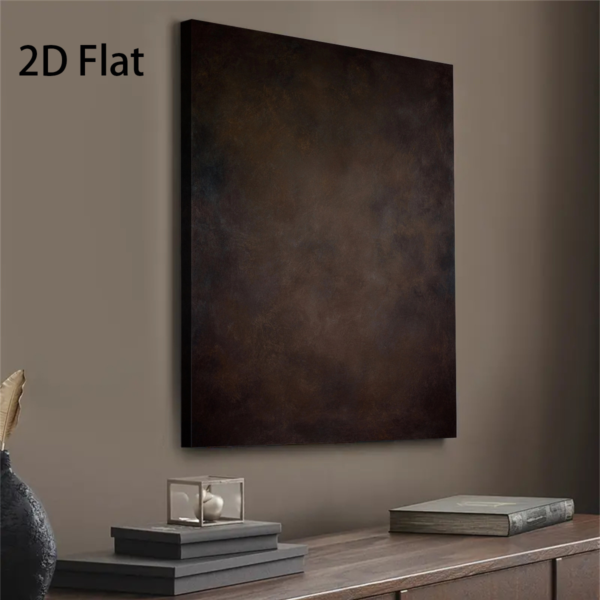 2d flat 2d flat 1pc wrapped canvas abstract dark brown background patternsimple suspension for   perfect as gifts for     in sizes 20 30cm 30 45cm    cm   90cm 2d flat