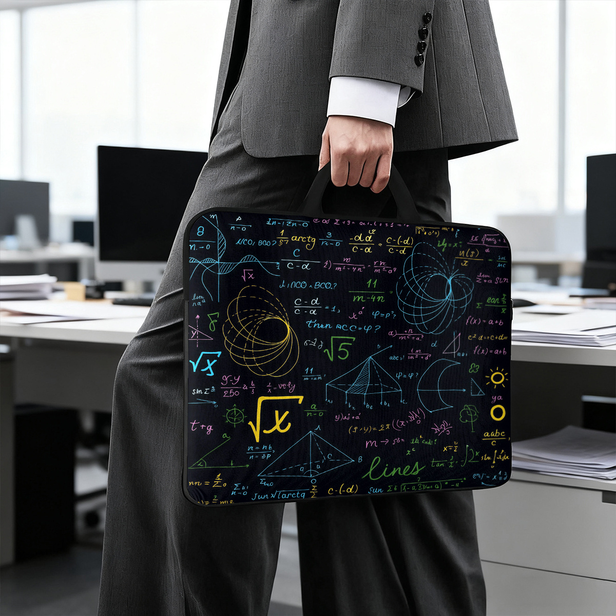 Math Formulas Laptop Bag for Notebook Protection