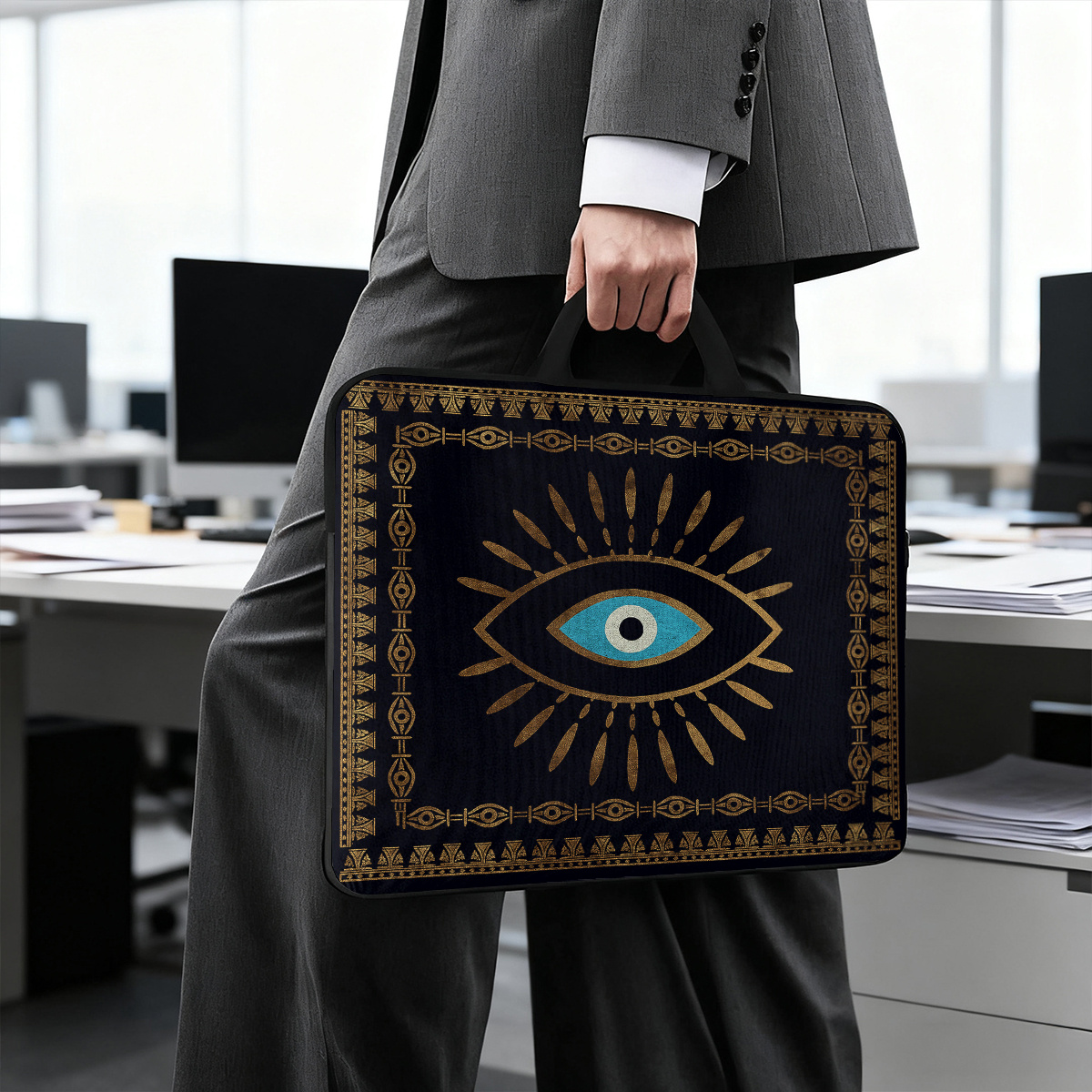 Evil Eye Pattern Laptop Case for 13 to 17 Inch Laptops