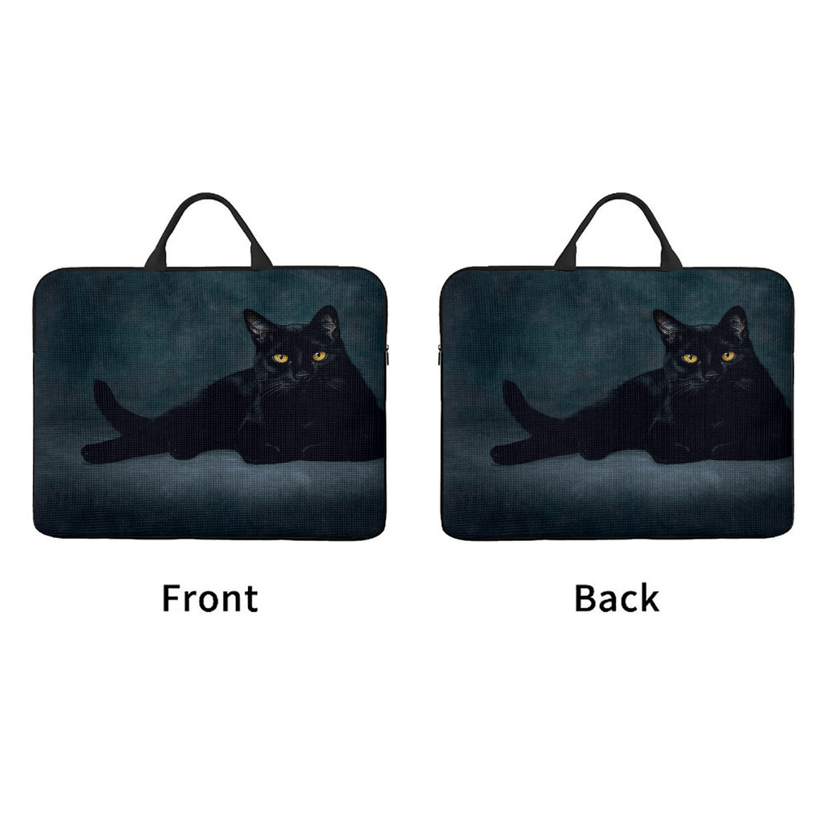 Stylish Black Cat Laptop Bag for 13-17 Inch Laptops