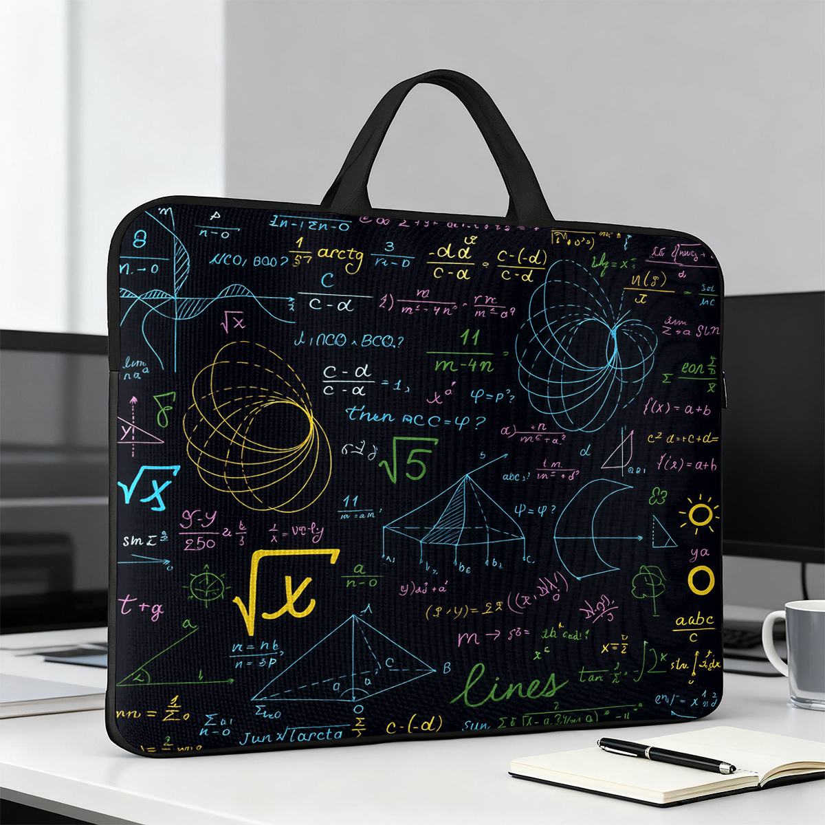 Math Formulas Laptop Bag for Notebook Protection