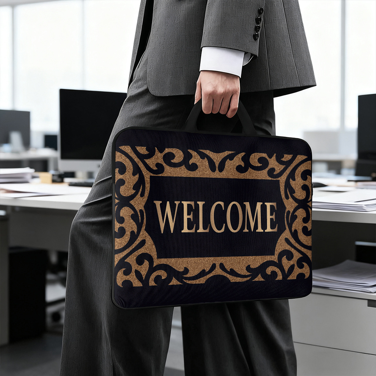 Welcome Sign Laptop Computer Bag for 13-17-inch Notebooks