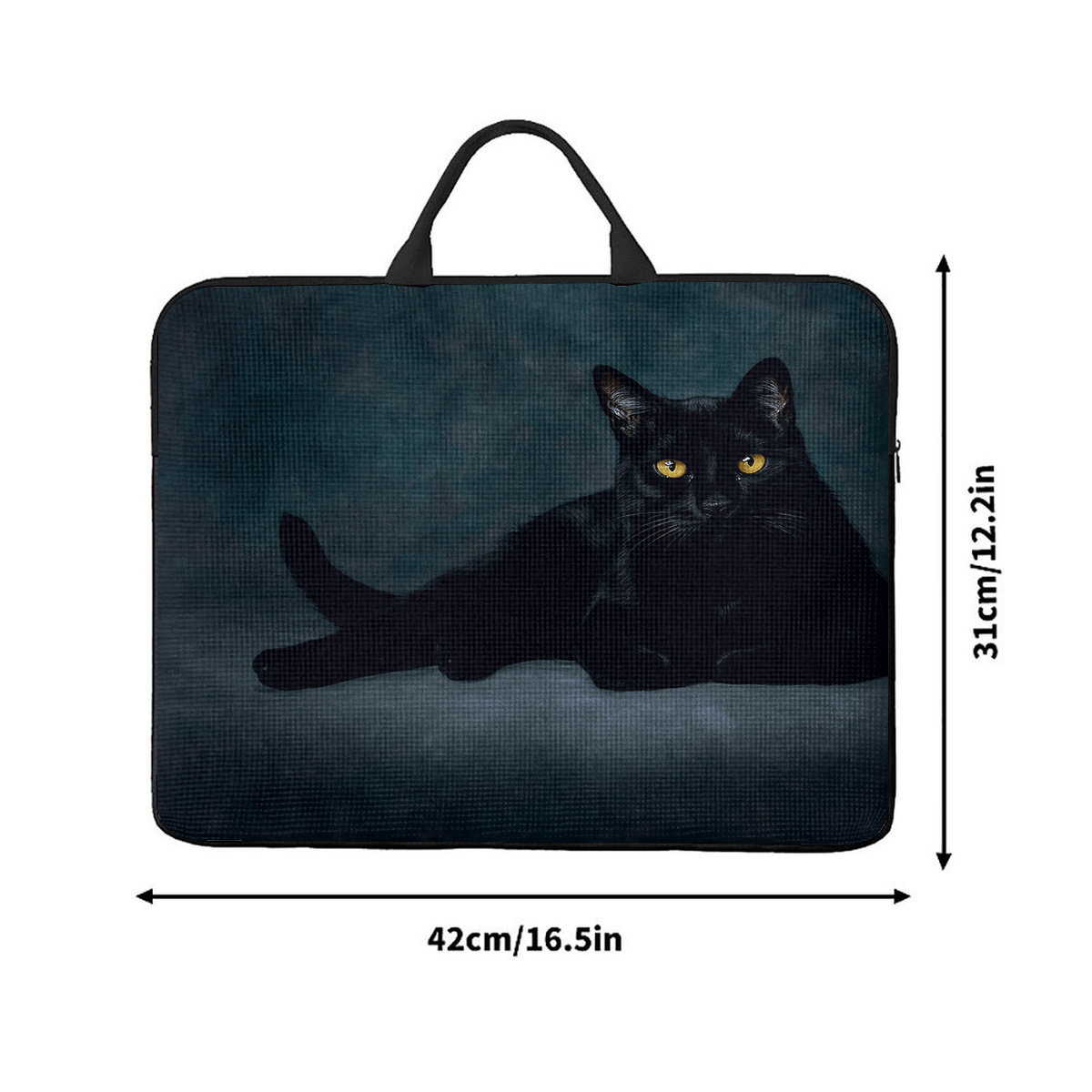 Stylish Black Cat Laptop Bag for 13-17 Inch Laptops