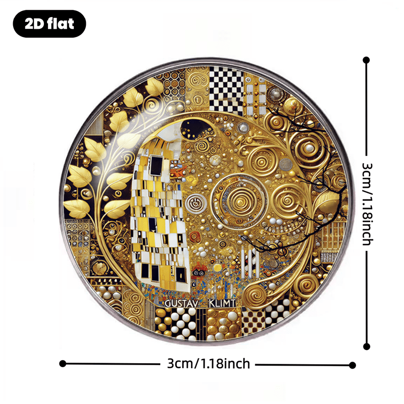 Stylish 2D Flat Brooch with Ornate Patterns