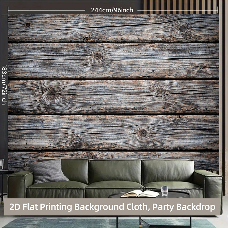 Wooden Texture Photography Backdrop Banner for Events