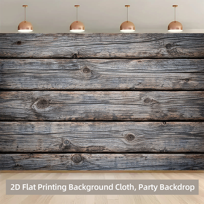 Wooden Texture Photography Backdrop Banner for Events