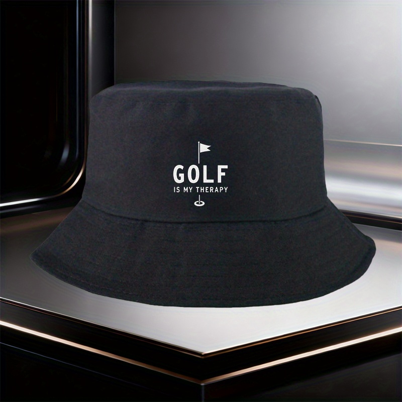 TEMU 1pc "golf Is My " Unisex Outdoor Sun Hat, Lightweight High-quality Bucket Hat, Daily Accessory, Suitable For Men And Women, A Must-have Item For