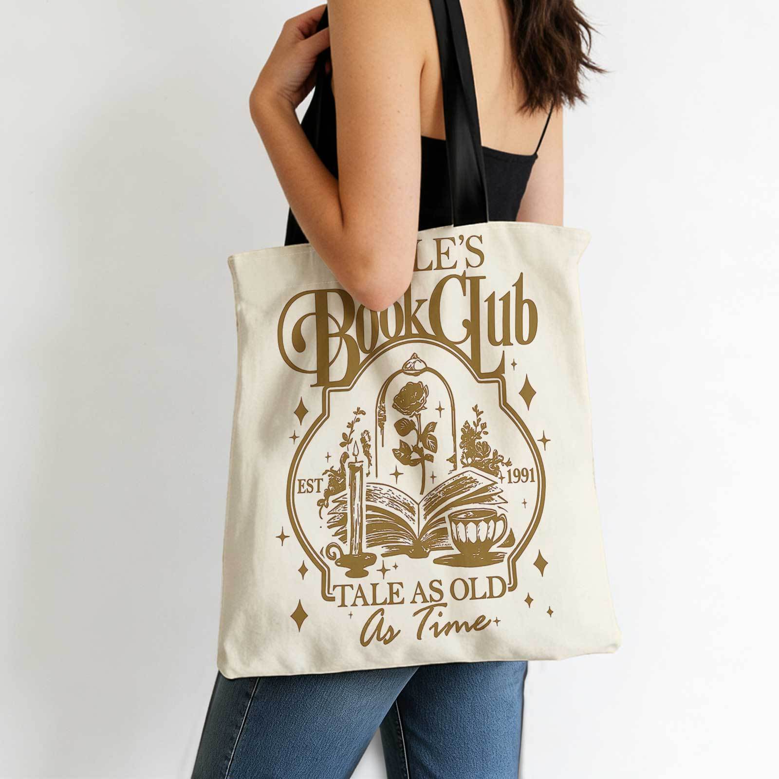 TEMU A From Book Club, With A Design Of A Book And A Rose, Tale, Use, Shopping, Travel, And Leisure Activities, For Its Lightweight Nature And