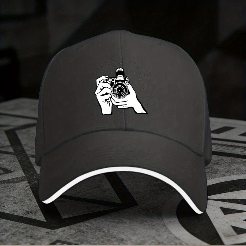 TEMU 1pc, Adjustable Sandwich Baseball For "camera Photography", Slight Women's Hat, "photography Enthusiast" Men's Trendy Hat, Ideal Gift For Street
