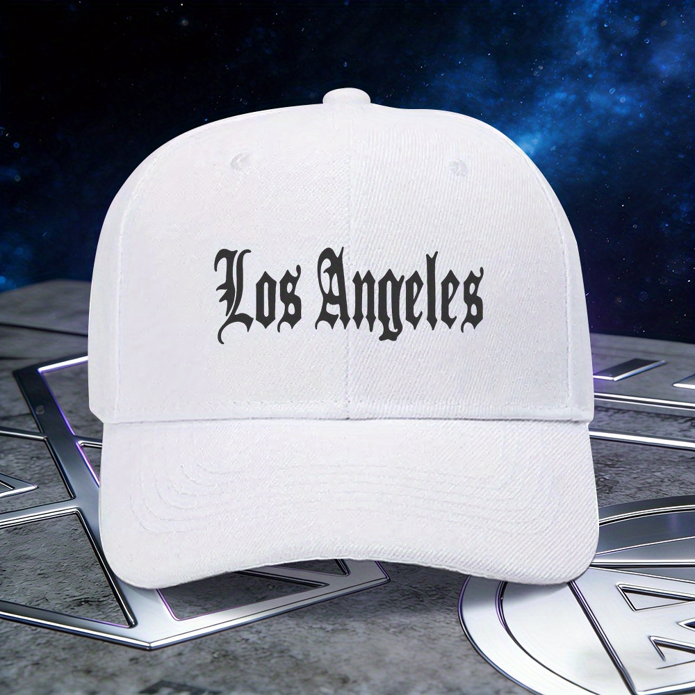 TEMU 1pc, Los Angeles Print Adjustable Baseball Cap, Lightweight Print Craft Women's Hat, "los Angeles" Men's Trendy Hat, Ideal Gift For Street,