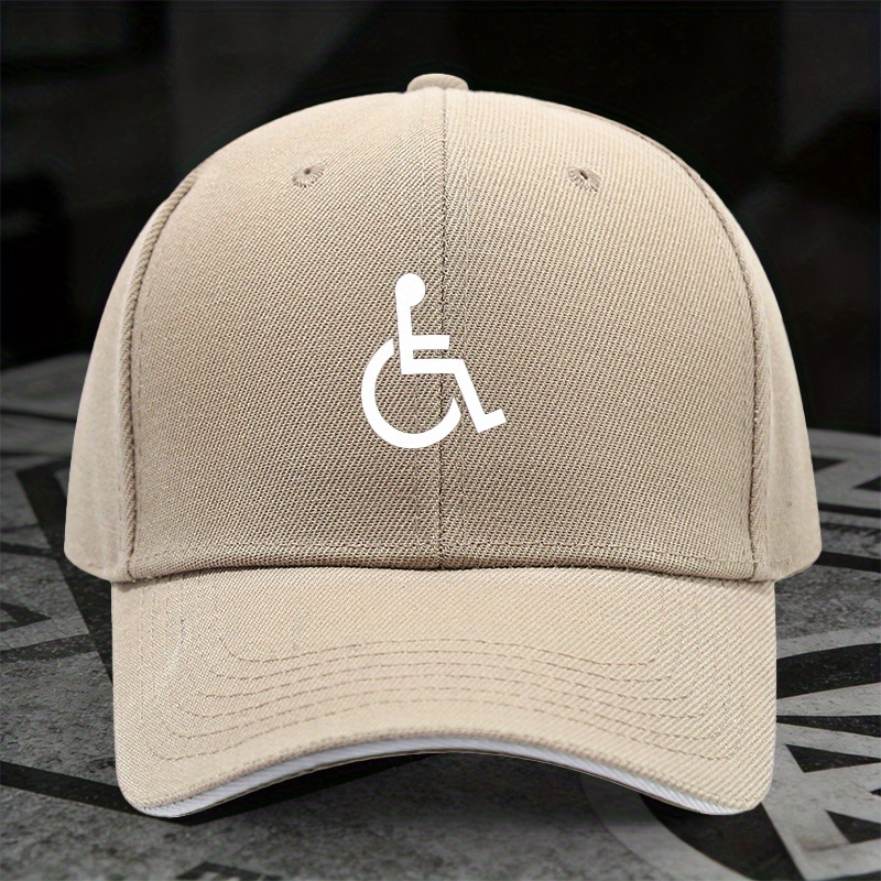 TEMU 1pc, Adjustable Sandwich Baseball Cap For "people With Disabilities", Lightweight Printed Craft Women's Hat, "" Men's Trendy Cap, Ideal Gift For