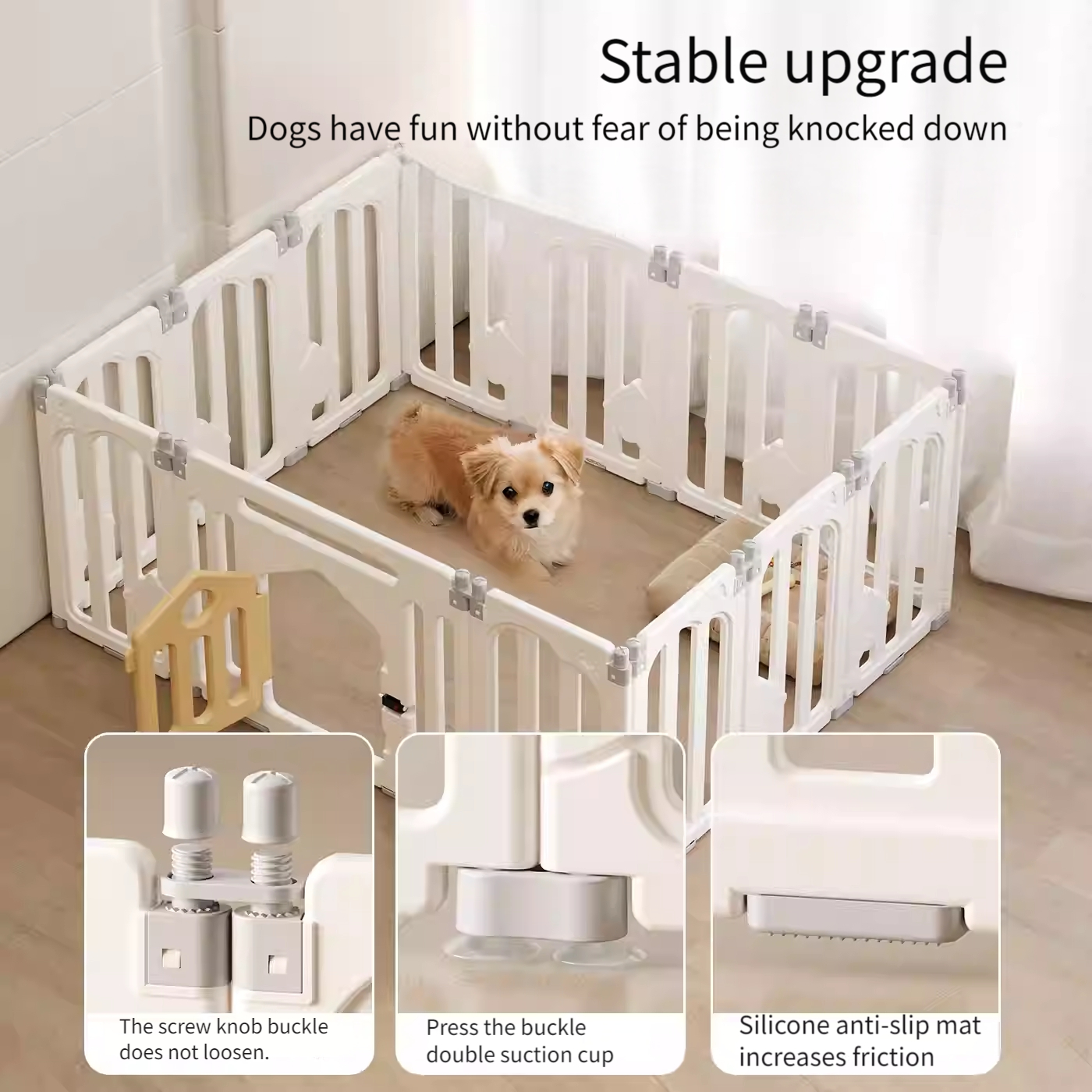 Foldable Pet Fence for Small to Medium Dogs