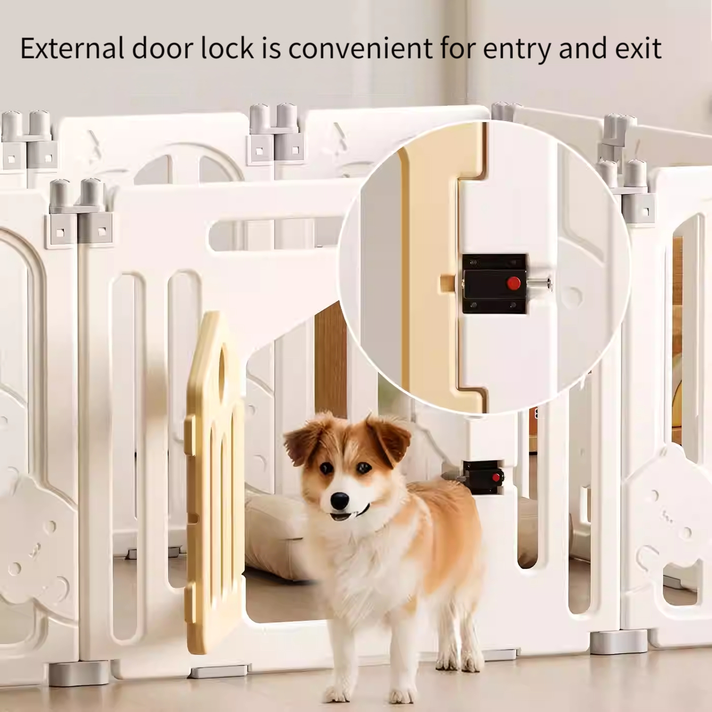 Foldable Pet Fence for Small to Medium Dogs