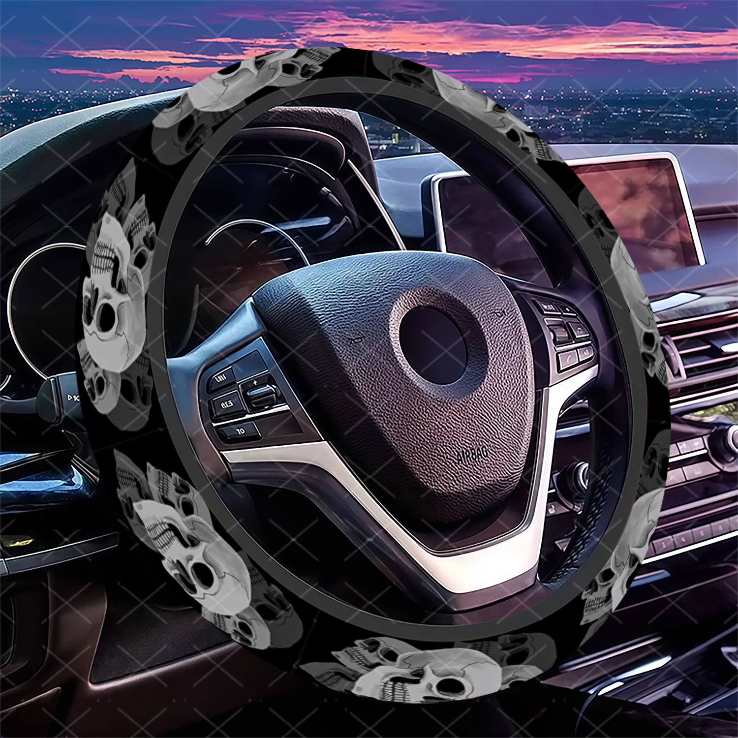 Gothic Steering Wheel gothic style skull steering wheel cover attractive Temu Cyprus