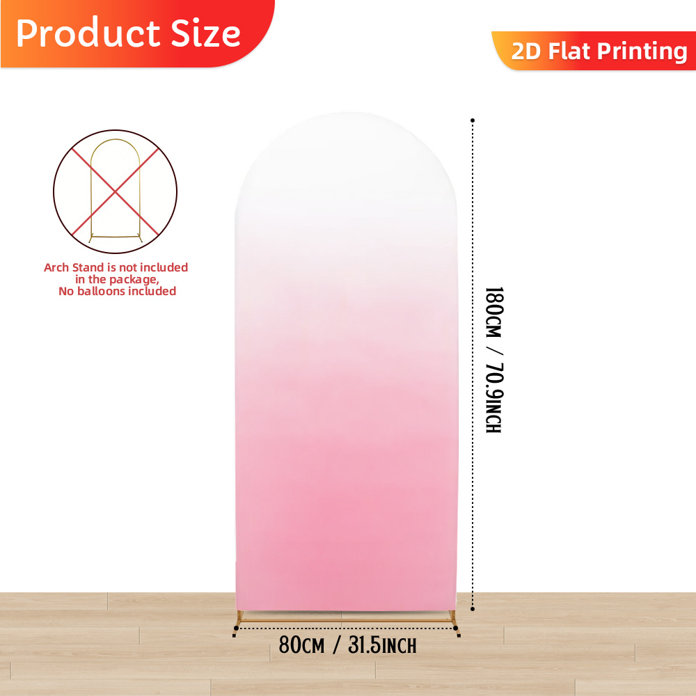 TEMU Elegant Arch Backdrop With A Pink Gradient Fade Print, Perfect For 2d Flat Printing. Ideal For Luxurious Party Decorations , Showers, Gender