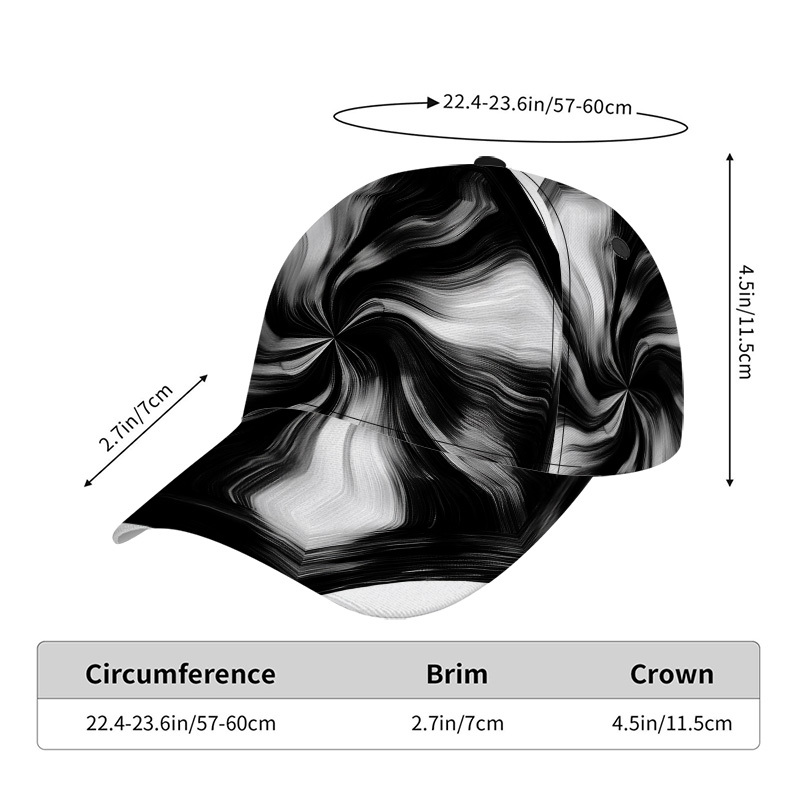 TEMU 1 gorra ajustable Snapback de diseño abstracto y - Gorra de béisbol ideal para uso diario, salidas de navideños - Gorra casual unisex con diseño