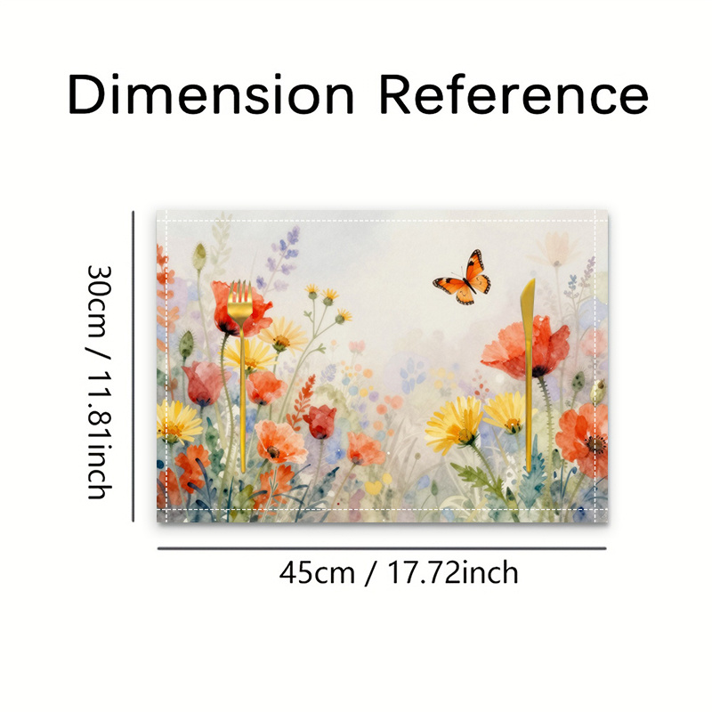 Sets de table printemps papillons et fleurs décoration_voghion.com
