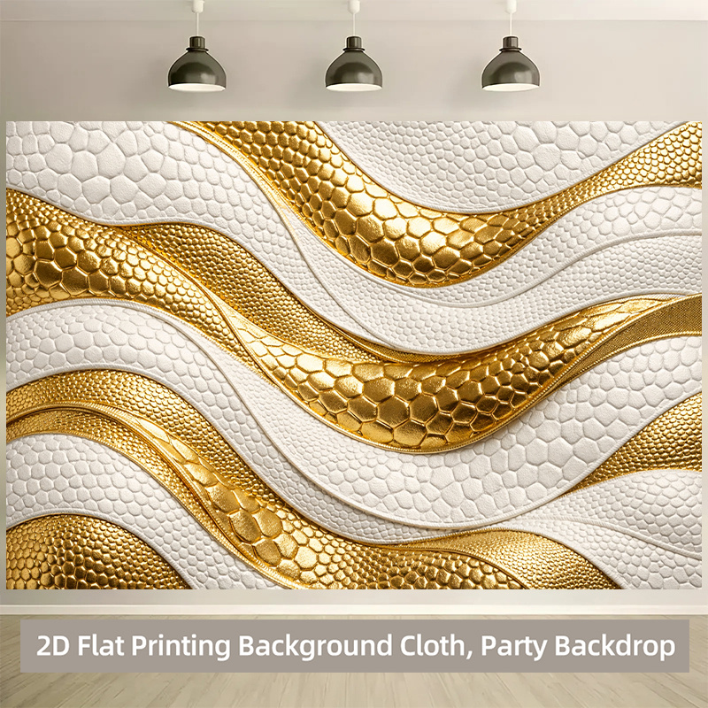 Golden And White Textured Pattern Background Cloth