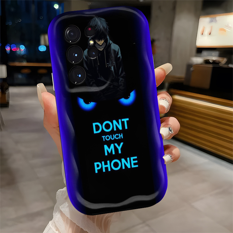 TEMU Phone Case: Dark Phone Case With Glowing And " My Phone" Text. Compatible With A13, A14, A16, A20s, A25, A26, A30, A31, A32, A33, A35, A51, A52,
