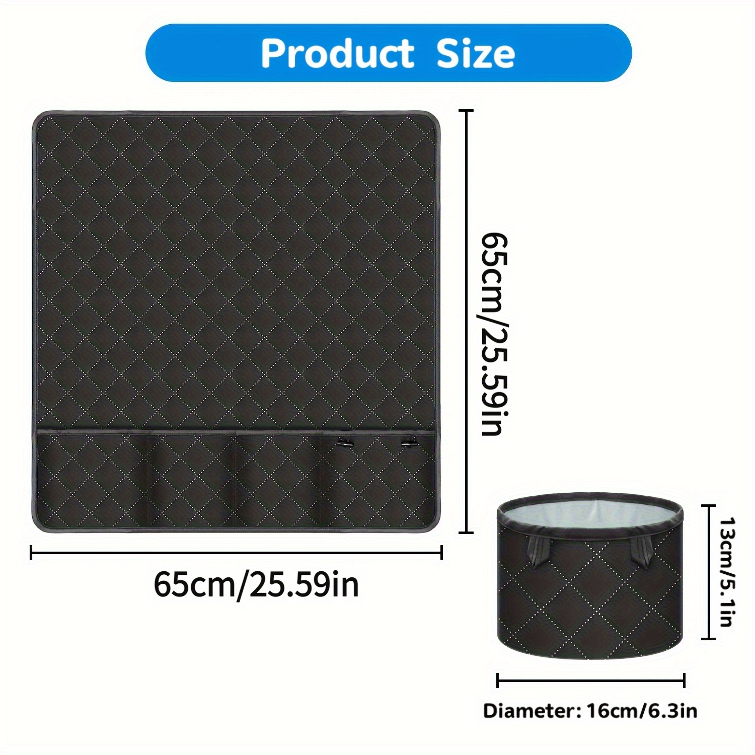1pc Sewing Machine Mat And Cylindrical Storage Bag, Washable Polyester Dustproof Protective Pad For Sewing Supplies…: retailer-supplied image
