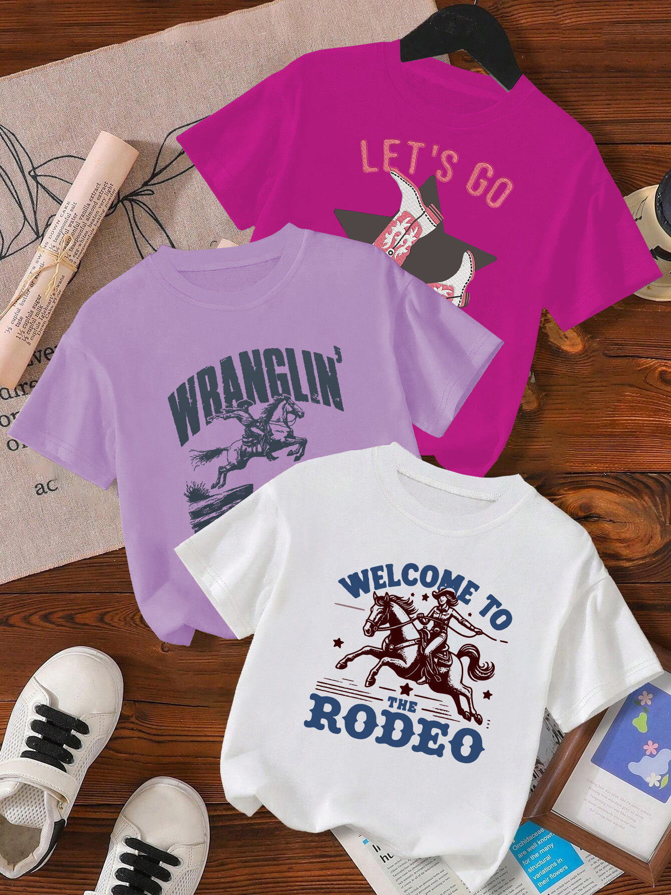 conjunto camisetas manga corta estilo niñas Temu El Salvador