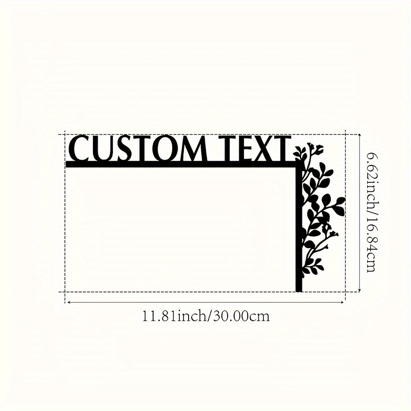 TEMU Custom Metal Flower Door Frame Decor With Personalized Name Wall Art - 29.97cm Boho Hanging Sign For Bedroom, Living Room, Kitchen - Decor Gift