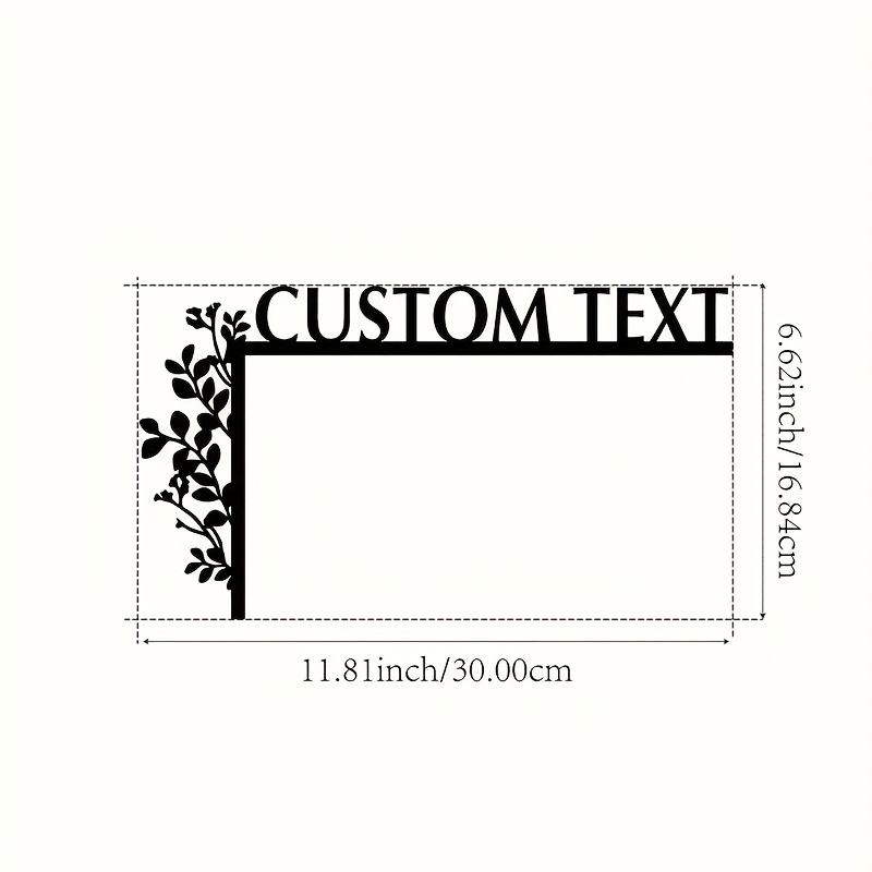 TEMU Custom Metal Flower Door Frame Decor With Personalized Name Wall Art - 29.97cm Boho Hanging Sign For Bedroom, Living Room, Kitchen - Decor Gift