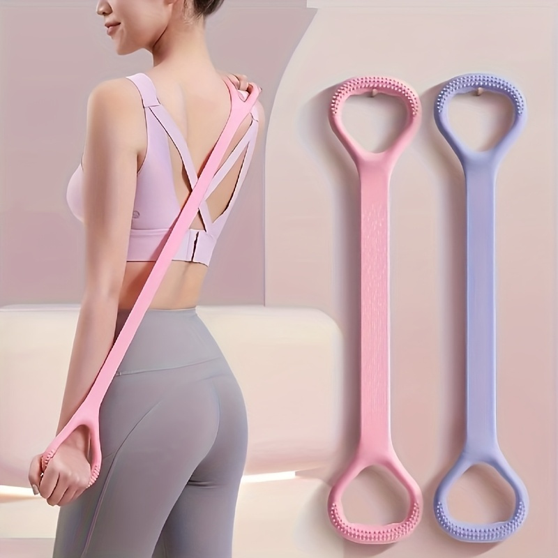 1pc     silicone yoga   band universal   stretch strap random   for back waist and arm workouts suitable for home gym and outdoor exercise random color