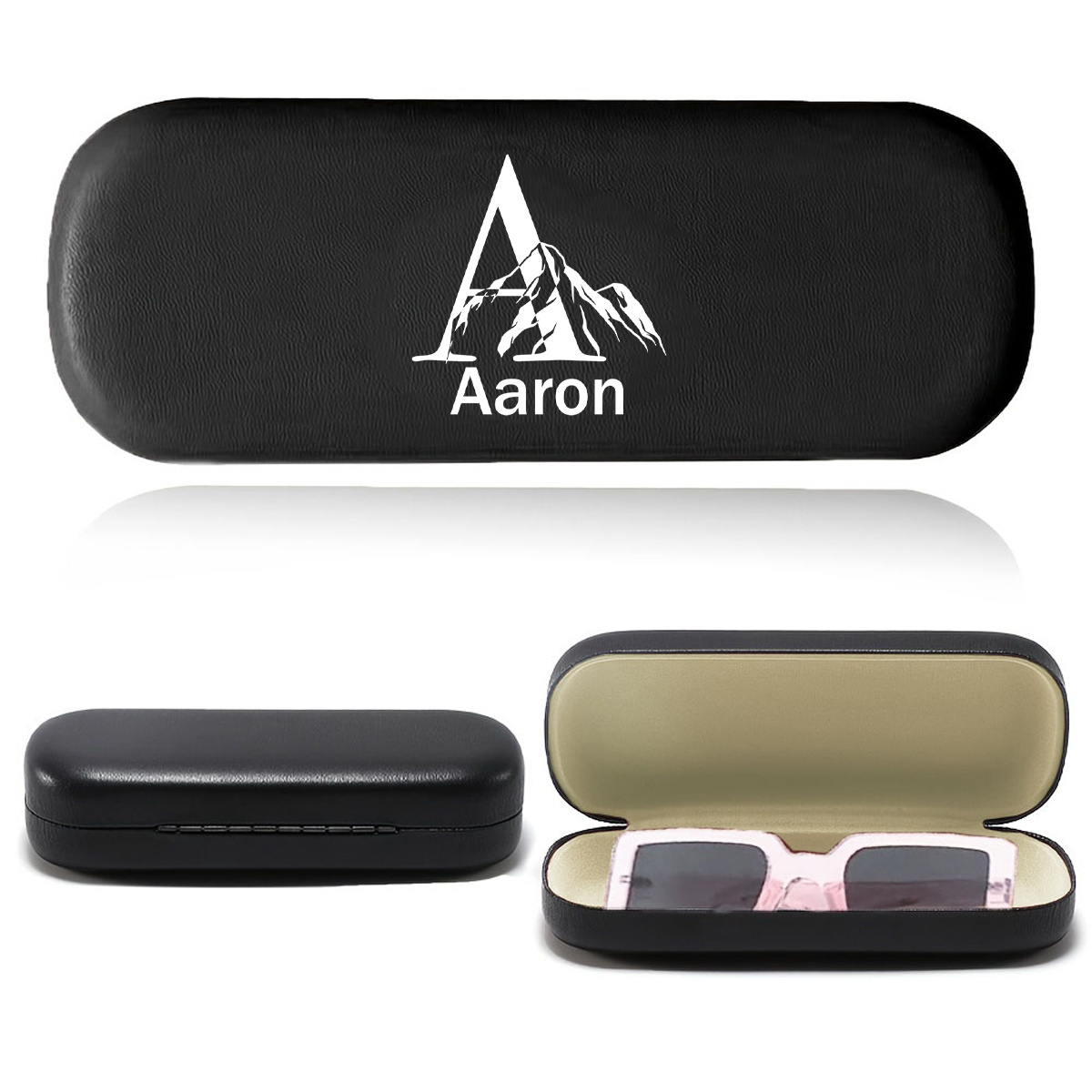 TEMU Personalized "ivana" Eyeglass Case - Lightweight, Stylish Hard Shell Storage For Reading Glasses & Accessories, , Glasses Holder | Mountain
