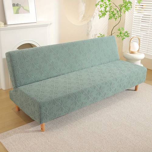 jacquard futon cover elastic all in no armrest sofa cover universal folding sofa protector elastic wrapping sitting and lying sofa bed cover suitable for living room bedroom office and other home sofa decoration