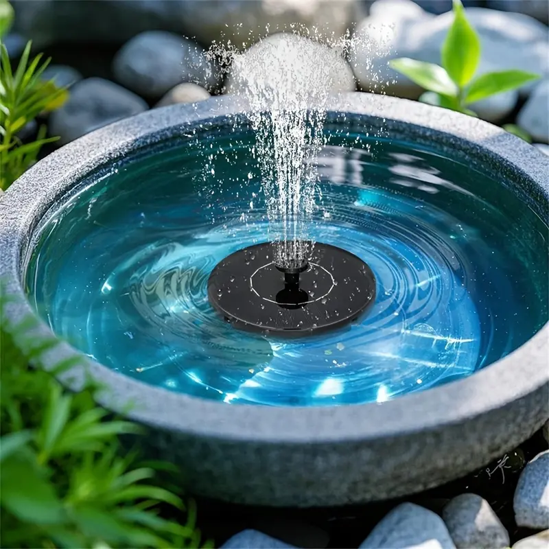 SZMP Zonne-Fontein – 3,5W, Glas, 8 Sproeiers, Drijvend Voor Vijver, Vogelbad Of Tuin