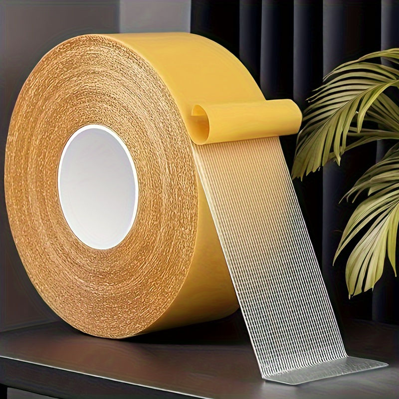 durable double sided   tape measuring 2 cm by 10   glass fiber mesh tape ideal for use on walls and glass mounting tape compatible with fabrics wood metal and more