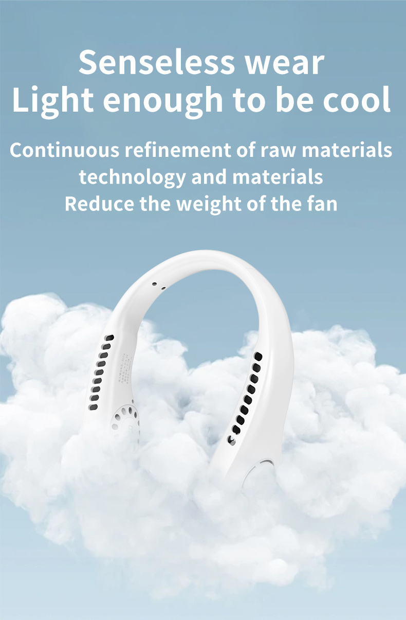 portable neck fan usb headphone fan with   silent leafless design 4 color temperatures long   for office gym travel cooling portable fan   sleek     details 0