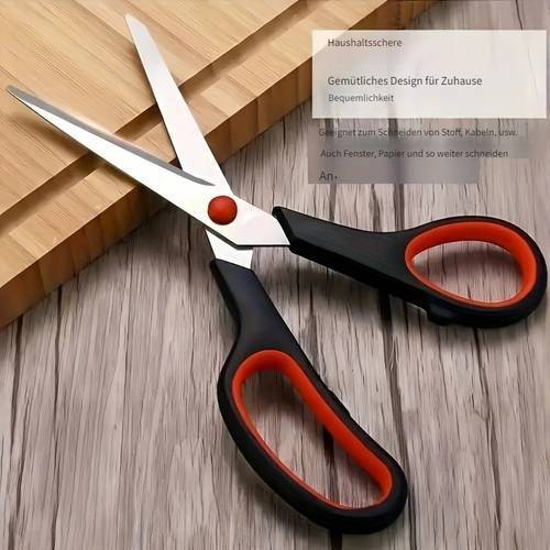 super scharfe edelstahlschere mit komfortgriff – vielseitige, langlebige küchen-, büro- schneiderschere für zuhause, büro, basteln – ergonomisches design für rechts-/linkshänder, vielseitige schere | optisch ansprechendes design | scharfes schneidwerkzeug