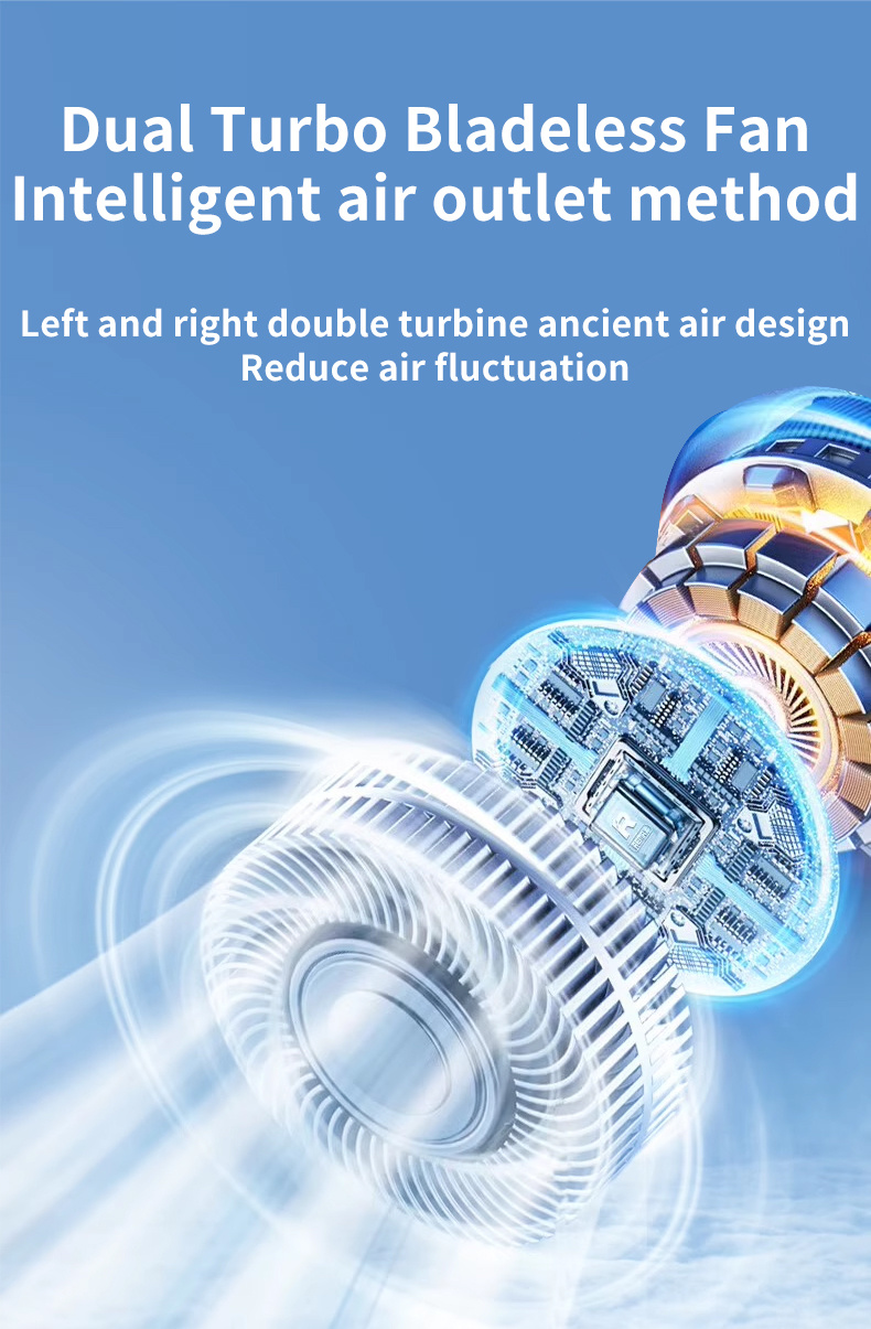 portable neck fan usb headphone fan with   silent leafless design 4 color temperatures long   for office gym travel cooling portable fan   sleek     details 2