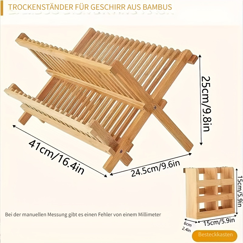 bambus geschirrsplstnder 2 stufiger zusammenklappbarer - Temu Germany