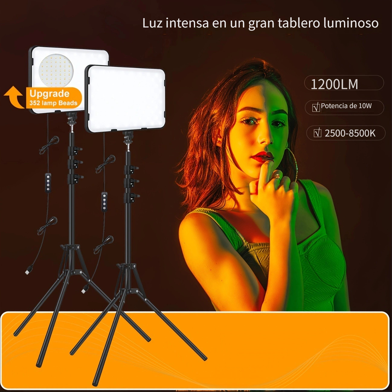 Luz Para Grabar Videos Kit De Luces LED De Video Con Soporte