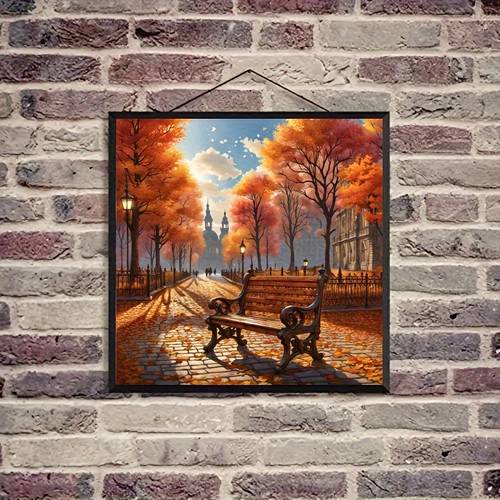 beginner friendly 5d diamond painting set and scene landscape theme round full diamond acrylic beads diy craft kit home wall decoration gift 11 8x11 8 inches