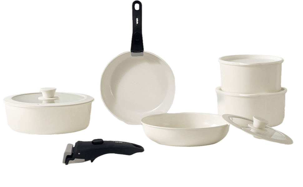 Poignée Amovible Universelle Pour Poêles Et Casseroles - Anti-Brûlure, Supporte 10LB, Beige Gimars