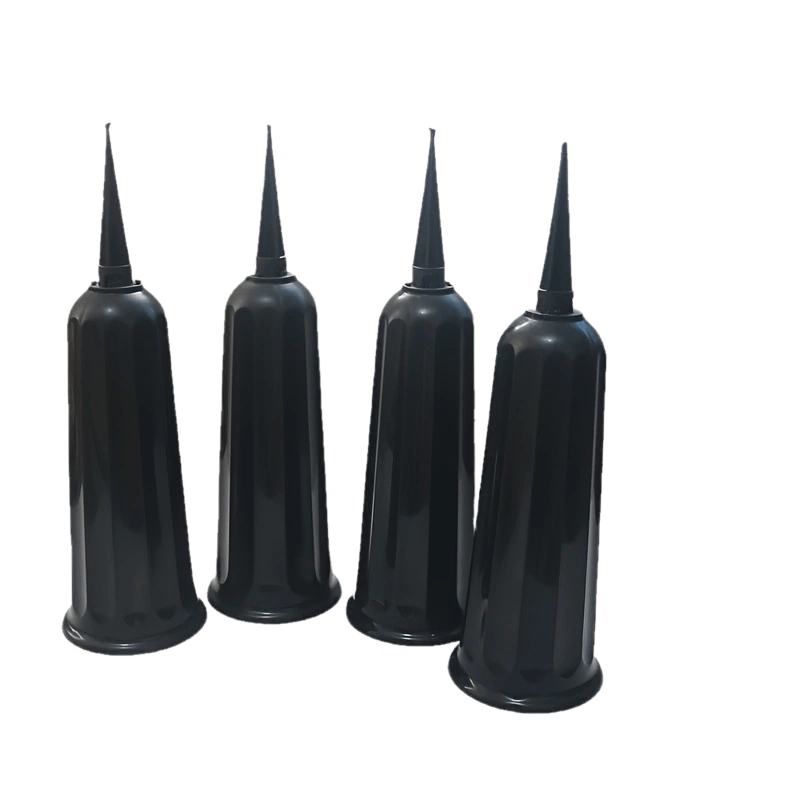 4-pack Spiked Rustic Cemetery Vases - Outdoor Cemetery Flower Stand For Fresh Or Artificial Flowers, Spiked Lawn Tombstone Decoration, , Plastic, Cylindrical, Floor Vase, No Power Required, No