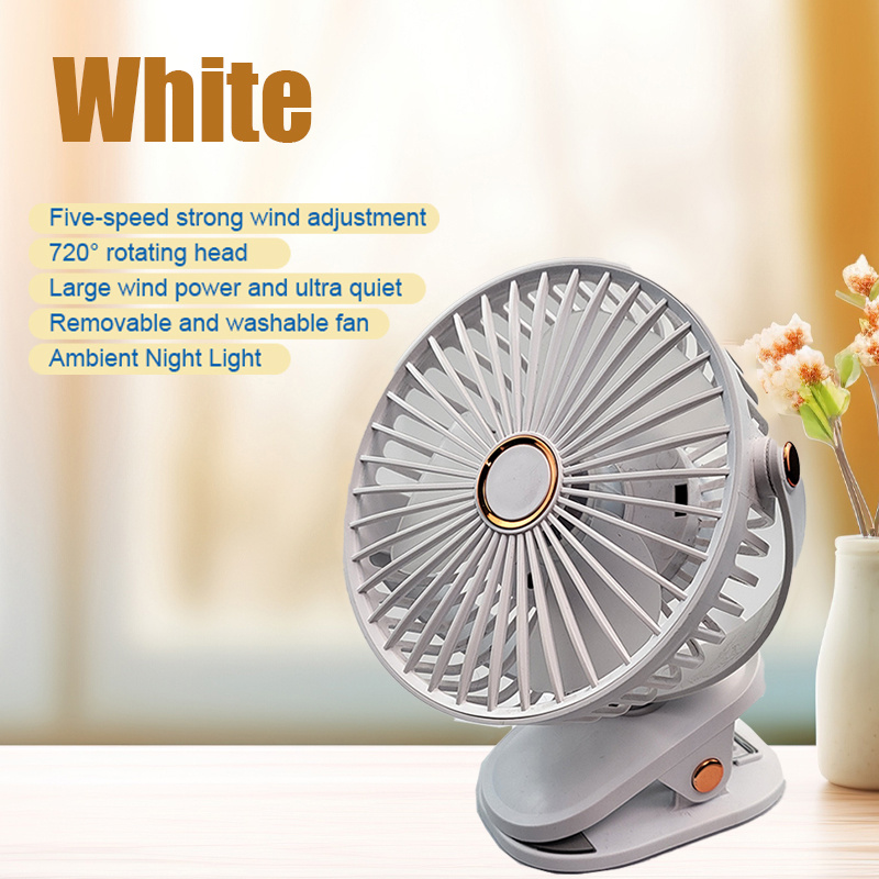 Image of New Portable Clip-on Fan, Usb Fan, Clip-on And , Suitable For Home, Travel, Outdoor Sports, Beach Vacation
