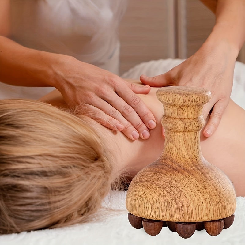 masajeador corporal madera pieza redondeadas Temu Dominican