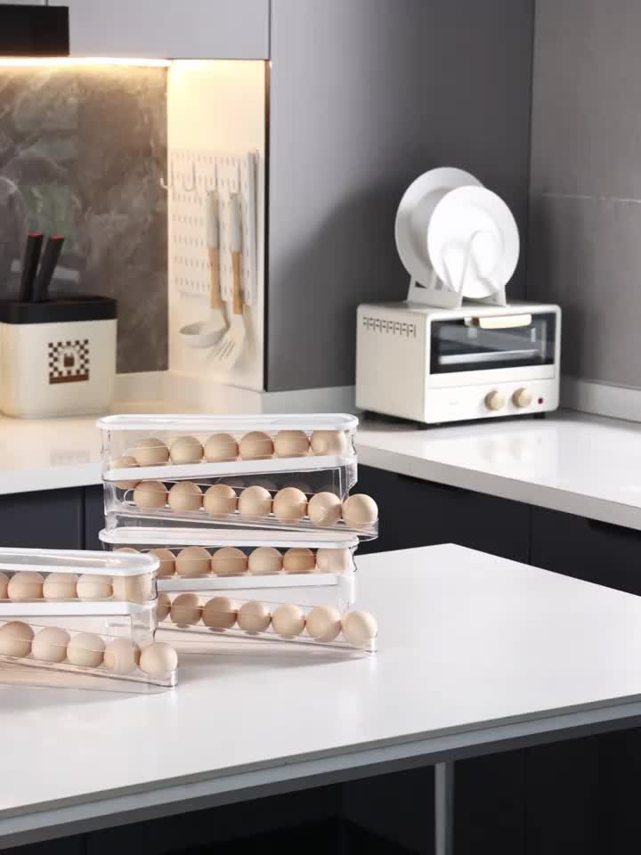 ultimate Automatic Egg Carton Compatible for Most Refrigerators - Multi-Tier Sliding Track Egg Storage Box with Auto-Rolling Eggs, Transparent View Door - Space-Saving Fridge, Hygienic Egg Holder (Ideal for Kitchen) 3 ultimate Automatic Egg Carton Compatible for Most Refrigerators - Multi-Tier Sliding Track Egg Storage Box with Auto-Rolling Eggs, Transparent View Door - Space-Saving Fridge, Hygienic Egg Holder (Ideal for Kitchen) - Image 3