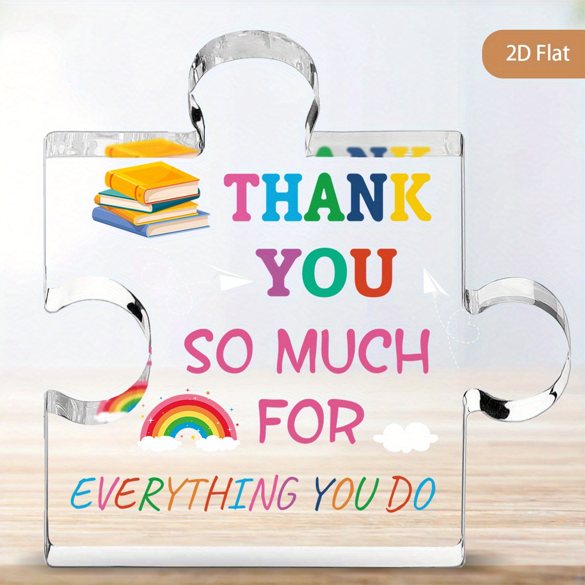 Maestra Regali Targhe e Cartelli Acrilica Portachiavi Set 2PC Compleanno Professore Natale Apprezzamento Festa degli Insegnanti Festa del Madre Segni