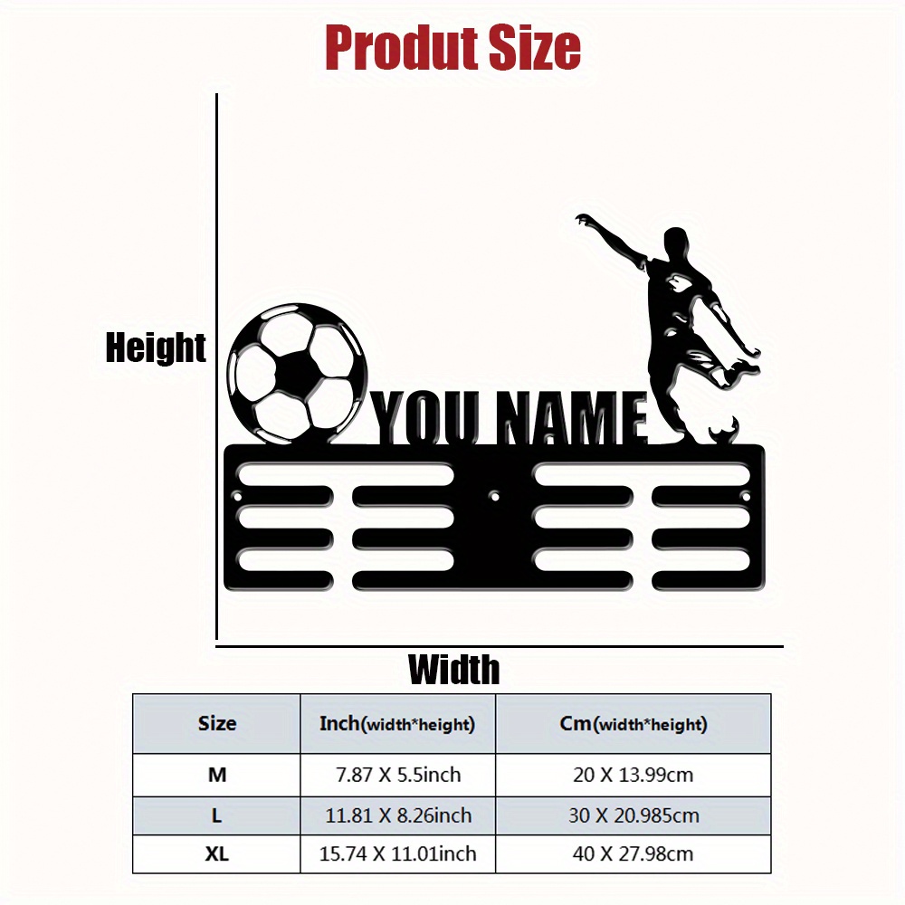 E-shop Fußballspieler-Eisenmedaillenständer – für , Valentinstag, Neujahr, Weihnachten, Abschlussfeiern und als sportliches Zimmerdekor oder Geschenk