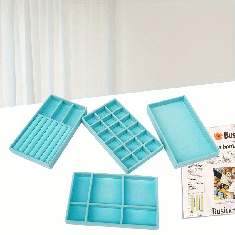 8pcs Wood Stackable Jewelry Tray Set for Organizing