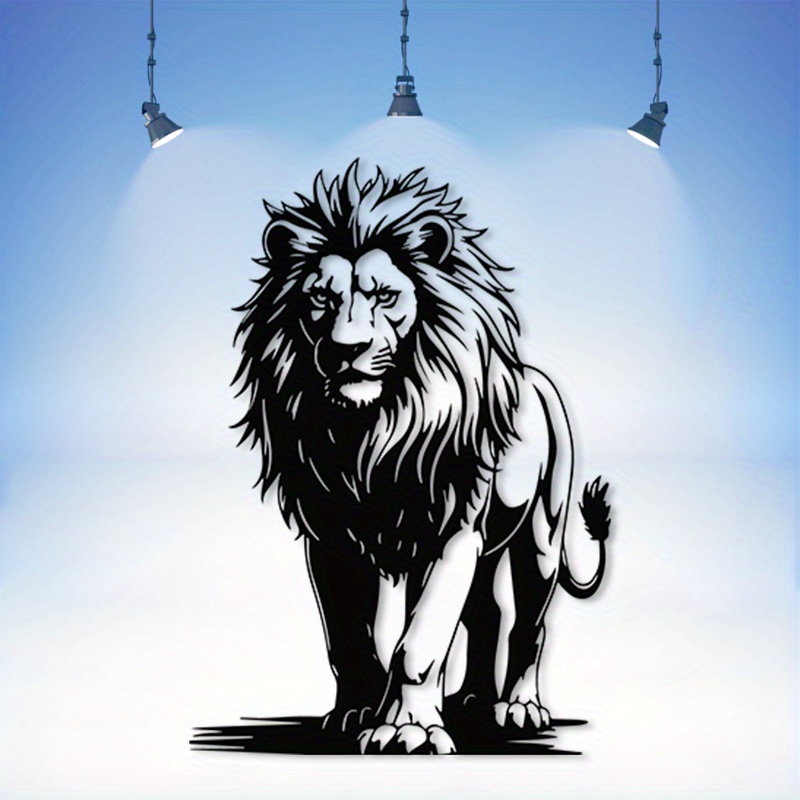 TEMU 1pc Metal Wall Art, Statue Mural, Suitable For Traditional Walls And Courtyards, African Wildlife Decor, Ideal Gift For Family Gatherings,